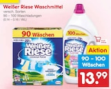 Weisser Riese im Netto Marken-Discount Prospekt Waschmittel von Weißer Riese im aktuellen Netto Marken-Discount Prospekt für 13,99 €