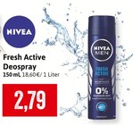 Fresh Active Deospray im Angebot bei Kaufhaus Stolz in Schwerin Fresh Active Deospray Angebote von NIVEA bei Kaufhaus Stolz Schwerin für 2,79 €