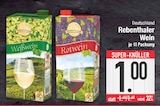 Weißwein im EDEKA Prospekt Weißwein von Rebenthaler im aktuellen EDEKA Prospekt für 1,00 €