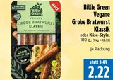 Vegane Grobe Bratwurst Klassik Angebote von Billie Green bei EDEKA Gießen für 2,22 €