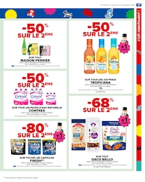 Prix et réduction Perrier dans le prospectus Carrefour Market en cours Offre Perrier dans le catalogue Carrefour Market du moment à la page 49
