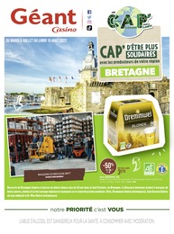 Catalogue Géant Casino à Lorient, avec 22 pages Prospectus Géant Casino à Lorient, "BRETAGNE", 22 pages, 05/07/2022 - 15/08/2022