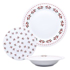 Service vaisselle 18 pièces "Houx" - CARREFOUR HOME en promo à 19,99 € chez Carrefour Market Service vaisselle 18 pièces "Houx" - CARREFOUR HOME dans le catalogue Carrefour Market