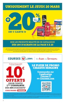 Prospectus Hyper U à Évron, "LES PRIX BAS de la beauté", 60 pages de promos valables du 18/03/2025 au 30/03/2025