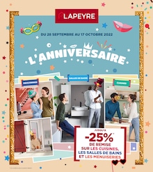 Catalogue Lapeyre à Arras, avec 5 pages Prospectus Lapeyre à Arras, "L'anniversaire", 5 pages, 28/09/2022 - 17/10/2022