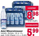 Mineralwasser im Angebot bei E center in Mannheim Mineralwasser Angebote von Azur bei E center Mannheim für 5,99 €