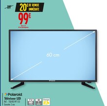 Tv Led - Polaroid - Carrefour Tv Led - Polaroid à 99,00 € dans le catalogue Carrefour "Une rentrée super bien étudiée"