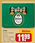Licher im Angebot bei REWE in Aschaffenburg Licher Angebote von Licher bei REWE Aschaffenburg für 11,99 €