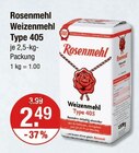 Weizenmehl Type 405 von Rosenmehl im aktuellen V-Markt Prospekt für 2,49 €