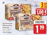 Mikrowellen-Pommes von Snackmaster für 1,00 € bei EDEKA im Angebot Mikrowellen-Pommes von Snackmaster im aktuellen EDEKA Prospekt