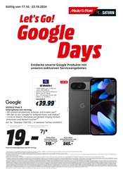 Aktueller MediaMarkt Saturn Prospekt mit Kamera, "Let’s Go! Google Days", Seite 1