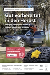 Volkswagen Prospekt für Meerbusch: "Mit frischen Reifen durch den Herbst", 1 Seite, 01.09.2024 - 30.11.2024