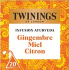 Infusion Ayurveda Gingembre Miel Citron - TWININGS dans le catalogue Intermarché Super