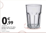 Verre à mojito 36cl - Secret de Gourmet en promo chez Intermarché Creil à 0,99 €