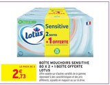 Boîte Mouchoirs Sensitive - LOTUS en promo chez Intermarché Boîte Mouchoirs Sensitive - LOTUS dans le catalogue Intermarché