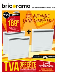 Catalogue Bricorama à Paris, avec 12 pages Prospectus Bricorama à Paris, "Cet automne ça va chauffer !", 12 pages, 30/09/2022 - 16/10/2022