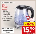 Glas-Wasserkocher Angebote von GOURMETmaxx bei Netto Marken-Discount Homburg für 15,99 €