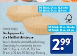 Backpapier für die Heißluftfritteuse von Power Force im aktuellen ALDI SÜD Prospekt für 2,99 €