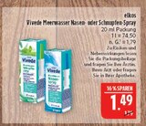 Vivede Meerwasser Nasen-Spray im Angebot bei Marktkauf in Altenburg Vivede Meerwasser Nasen-Spray Angebote von elkos bei Marktkauf Altenburg für 1,49 €