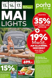 Möbel & Einrichtung Prospekt von porta Möbel Delitzsch porta Möbel Prospekt: "MAILIGHTS", 1 Seite, 15.05.2025 - 17.05.2025