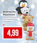 Weihnachts-Plüschtiere bei Kaufhaus Stolz im Scharbeutz Prospekt für 4,99 €