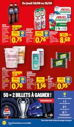 Prix et réduction Ariel dans le prospectus Lidl en cours Offre Ariel dans le catalogue Lidl du moment à la page 16