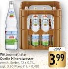 Quelle Mineralwasser bei EDEKA im Moos Prospekt für 3,99 €