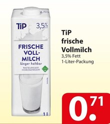 TiP frische Vollmilch bei famila Nordost in Bad Salzuflen TiP frische Vollmilch im Angebot bei famila Nordost Bad Salzuflen für 0,71 €