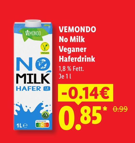 No Milk Veganer Haferdrink