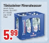 Mineralwasser im Angebot bei Trinkgut in Hannover Mineralwasser Angebote von Tönissteiner bei Trinkgut Hannover für 5,99 €