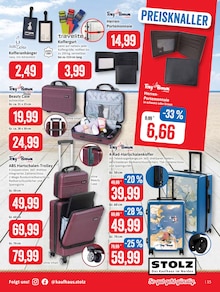 Koffer im Kaufhaus Stolz Prospekt "STOLZ. Das Kaufhaus im Norden." mit 16 Seiten (Lübeck)