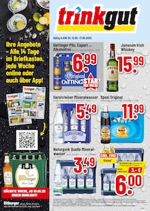 Aktueller Trinkgut Prospekt "Aktuelle Angebote" Seite 1 von 8 Seiten für Frankfurt