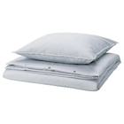 Bettwäsche-Set, 2-teilig weiß blau/Streifen 140x200/80x80 cm von SOLFIBBLA im aktuellen IKEA Prospekt