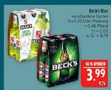 Bier Angebote von Beck's bei Marktkauf Plauen für 3,99 €