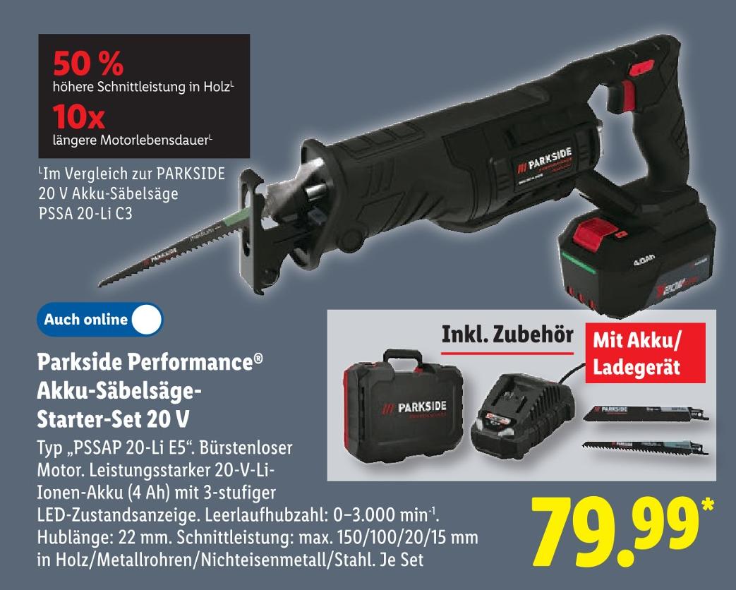 Akku-Säbelsäge-Starter-Set 20 V