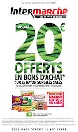 Prospectus Intermarché à La Gaude, "JUSQU'À 20€ OFFERTS EN BONS D'ACHAT SUR LE RAYON SURGELÉS SALÉS", 16 pages de promos valables du 11/02/2025 au 23/02/2025