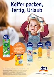 Aktueller dm-drogerie markt Prospekt mit Dusche, "Koffer packen, fertig, Urlaub", Seite 1