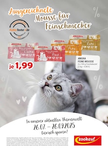Katzenfutter im Zookauf Prospekt "AUSGEZEICHNETE MOUSSE FÜR FEINSCHMECKER" mit 1 Seiten (Berlin)