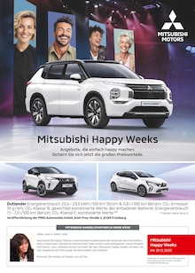 Aktueller Mitsubishi Prospekt "Mitsubishi Happy Weeks" Seite 1 von 1 Seite für Mülheim
