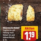 Aktuelles Dönertasche Kebab Angebot bei REWE in Jena ab 1,19 €