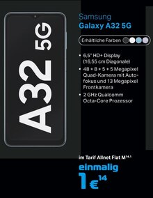 Kiel-Com Kiel - Smartphone Galaxy A32 5G Smartphone Galaxy A32 5G Angebot bei Kiel-Com Kiel im Prospekt #KAUFTLOKAL #BLEIBTGESUND