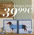 Toile diptyque teckel - Maisons du Monde Toile diptyque teckel à 39,99 € dans le catalogue Maisons du Monde