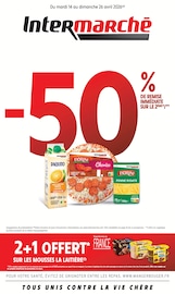Catalogue Supermarchés Intermarché Contact en cours à Romans-sur-Isère et alentours, "-50% DE REMISE IMMÉDIATE SUR LE 2ÈME", 20 pages, 14/04/2026 - 26/04/2026