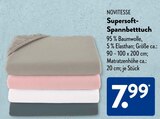 Supersoft-Spannbetttuch von NOVITESSE im aktuellen ALDI SÜD Prospekt für 7,99 €