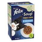 FELIX Soup Tender Strips Geschmacksvielfalt aus dem Wasser 6 x 48 g Angebote von Felix bei Zookauf Willich für 1,59 €