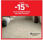 Jusqu’à -15 % sur le carrelage sol et mur tiber effet travertin - LEROY MERLIN à Paris Jusqu’à -15 % sur le carrelage sol et mur tiber effet travertin en promo chez LEROY MERLIN Paris
