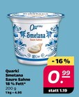 Smetana Saure Sahne 18 % Fett Angebote von Quarki bei Netto mit dem Scottie Lutherstadt Wittenberg für 0,99 €