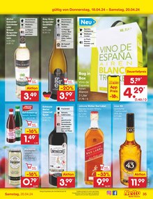 Spirituosen im Netto Marken-Discount Prospekt "Aktuelle Angebote" mit 49 Seiten (Ulm)