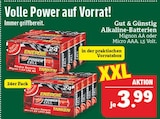 Alkaline-Batterien Angebote von Gut & Günstig bei Marktkauf Fürth für 3,99 €