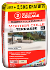 Mortier colle terrasse 25 + 2,5 kg en promo chez Brico Dépôt Mortier colle terrasse 25 + 2,5 kg dans le catalogue Brico Dépôt